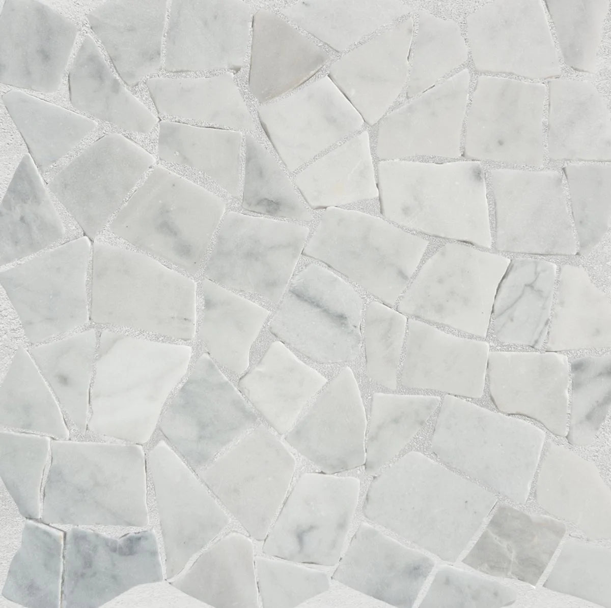 mosaic carrara tile sample with grout