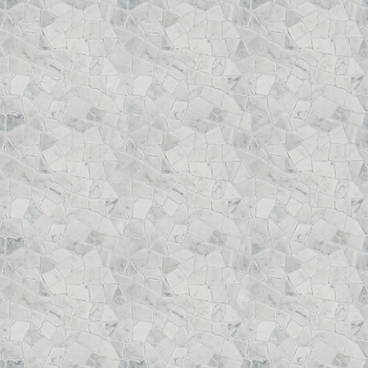 Random Mosaic Carara Wall and Floor Tile | 5 Tiles per case