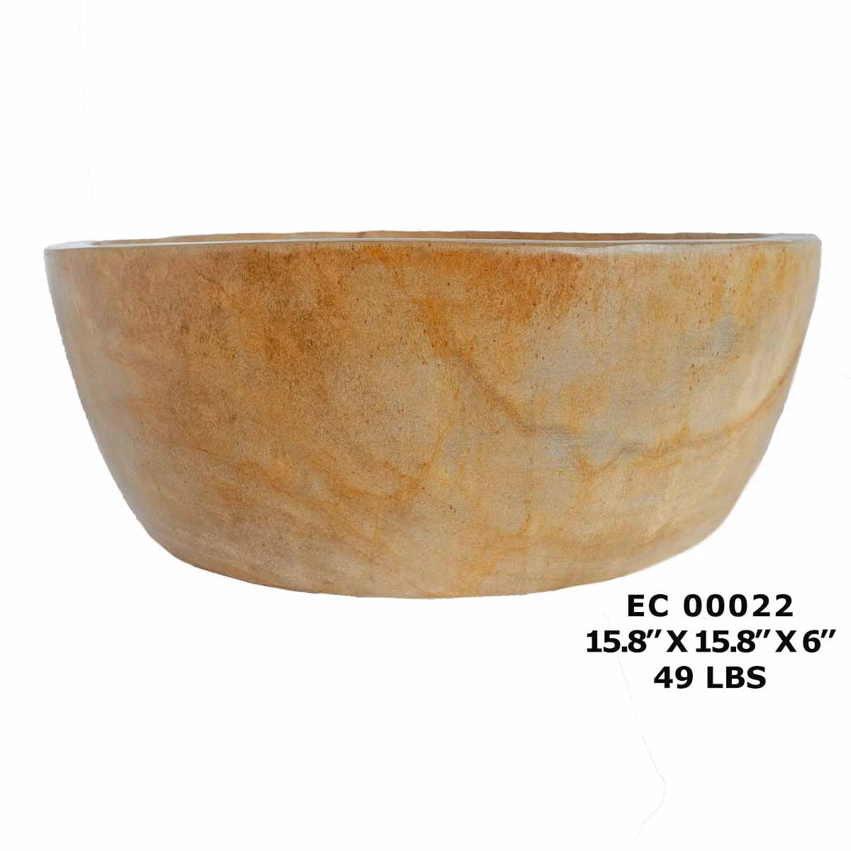 Petrified Wood Natural Stone Bathroom Sink, Marble Sink Basin EC00022