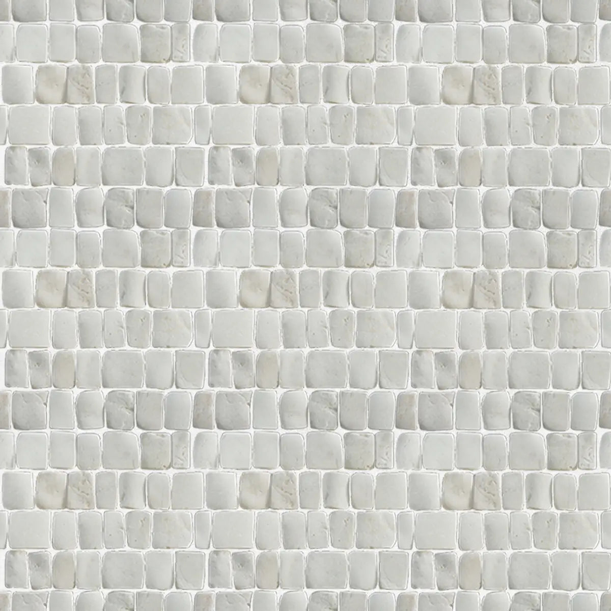 Canine White Pebble Mosaic Tile for Wall | 5 Tiles per case