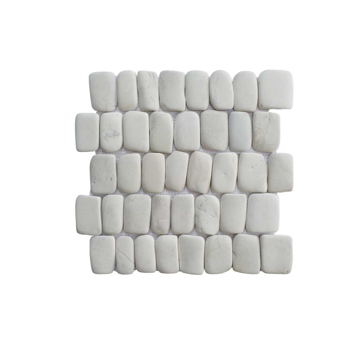 Canine White Pebble Mosaic Tile for Wall | 5 Tiles per case