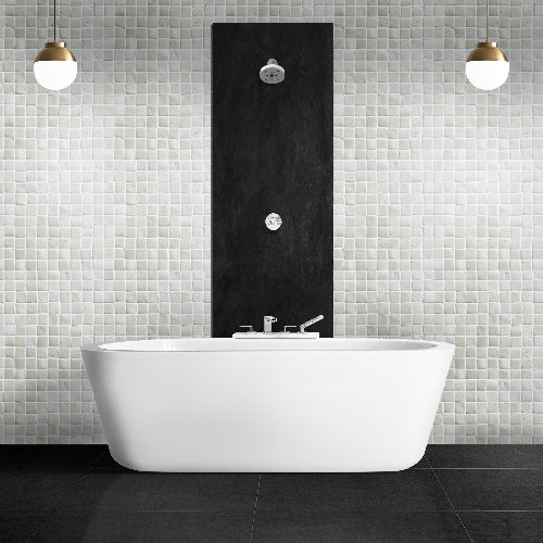 Molar 3 White Pebble Mosaic Tile for Wall | 5 Tiles per case