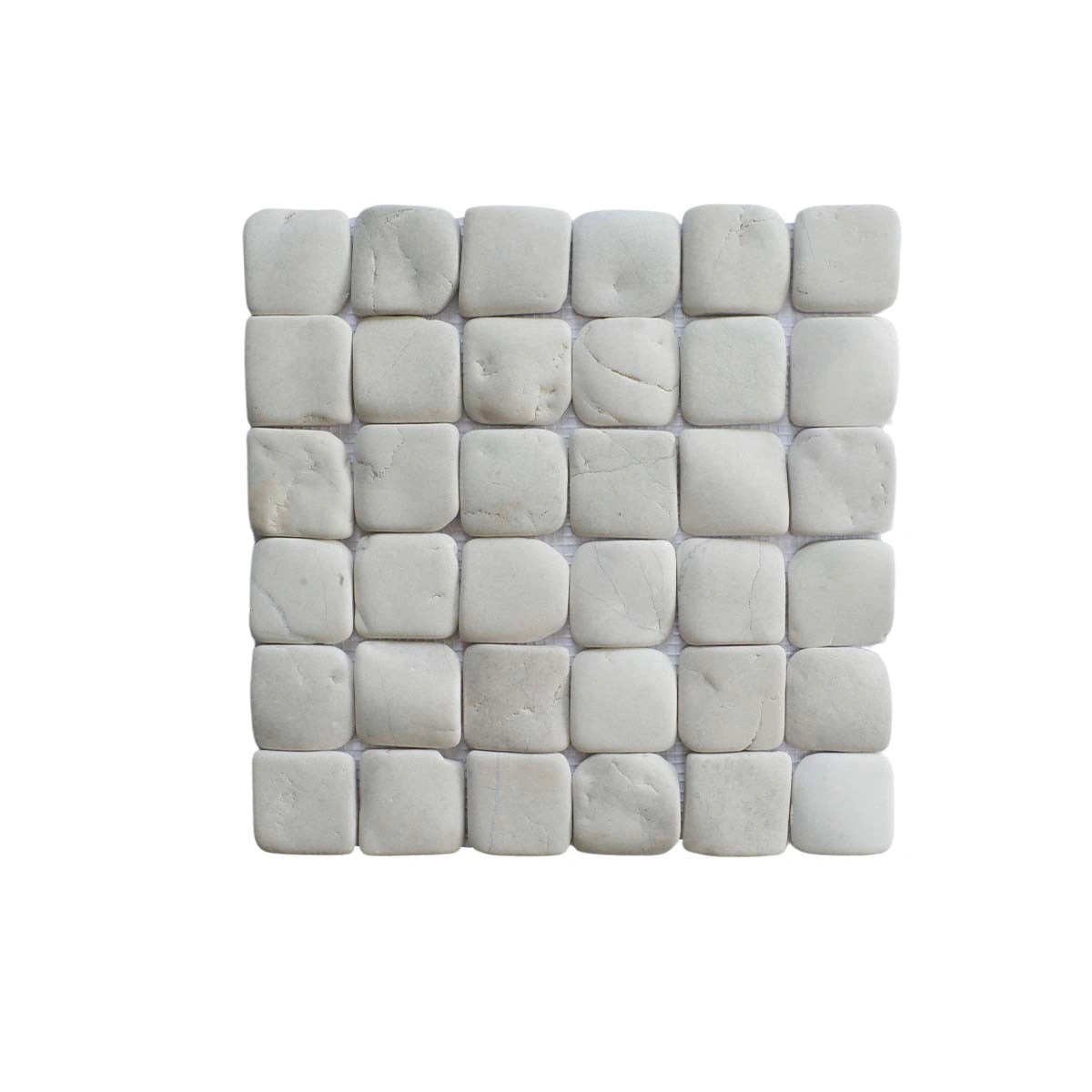 Molar 5 White Pebble Mosaic Tile for Wall | 5 Tiles per case