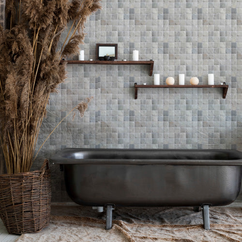 Molar 5 Grey Pebble Mosaic Tile for Wall | 5 Tiles per case
