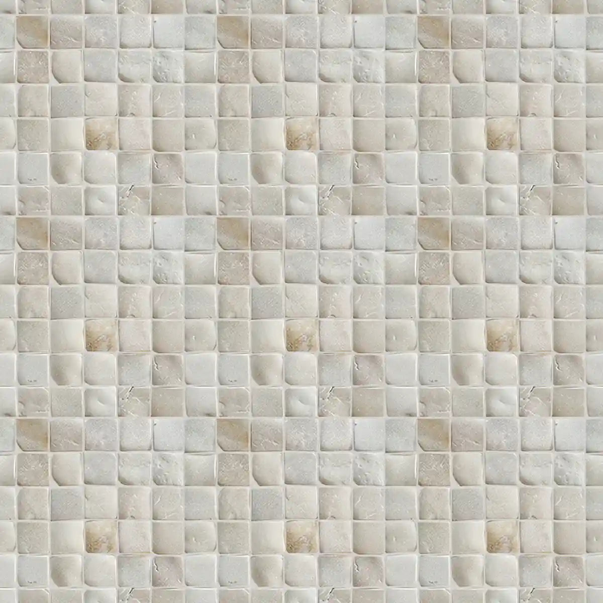 Molar 5 Tan Pebble Mosaic Tile for Wall | 5 Tiles per case