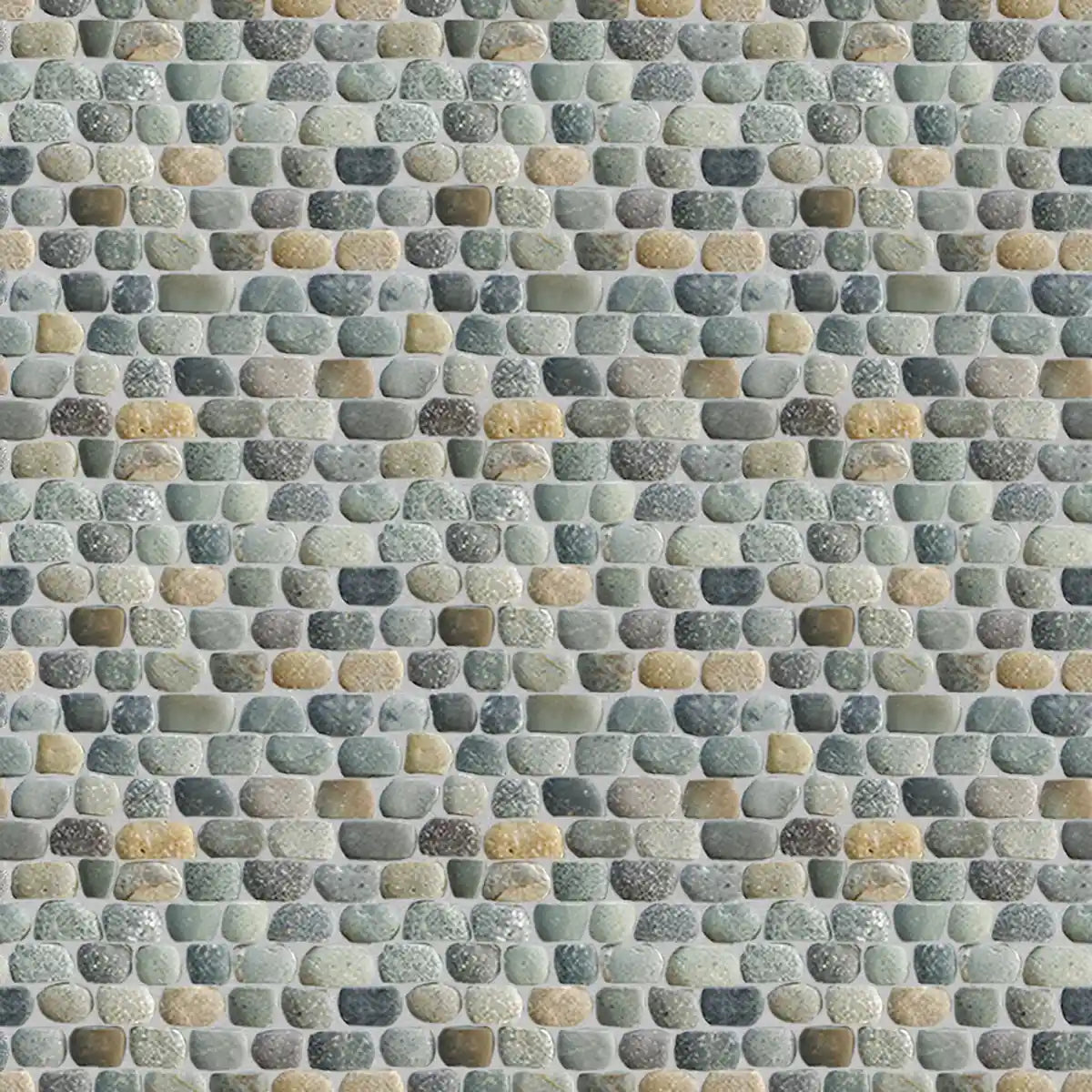 Strip Mix Stone Pebble Mosaic Tile for Wall | 5 Tiles per case