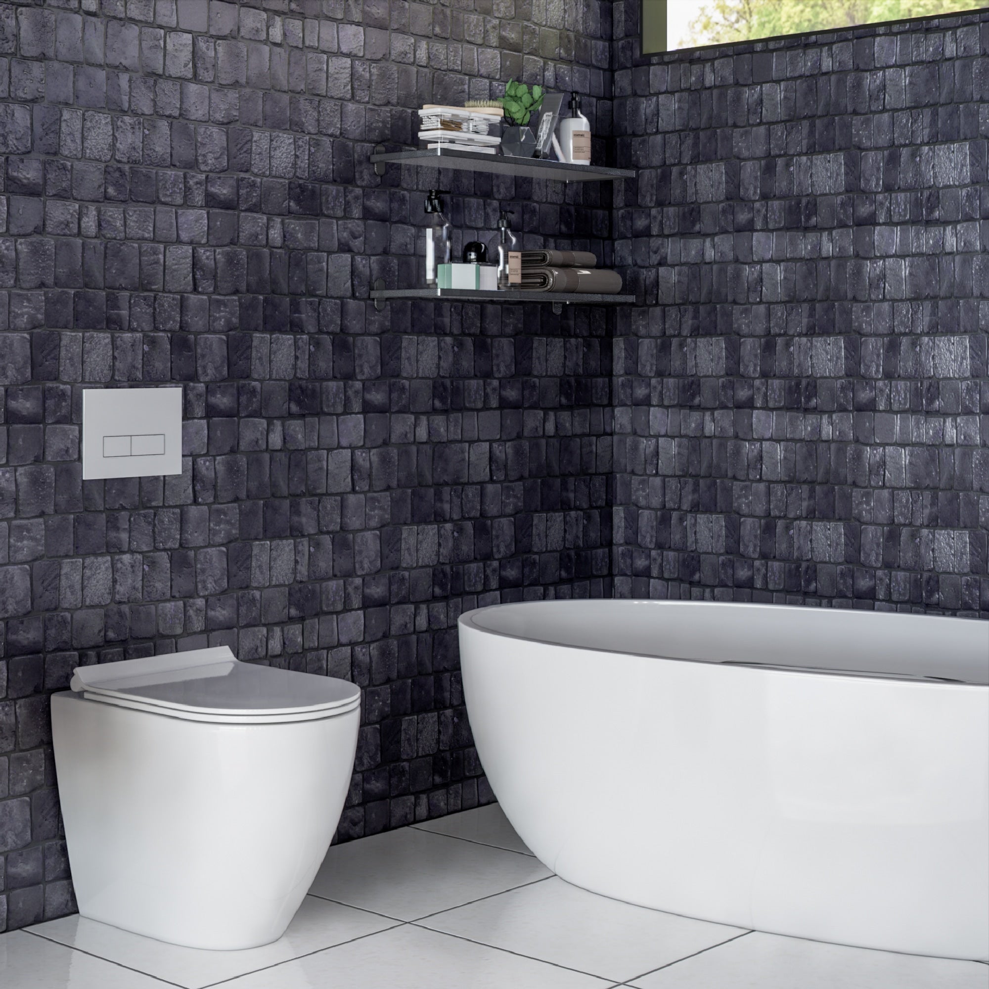 Canine Alor Pebble Mosaic Tile for Wall | 5 Tiles per case