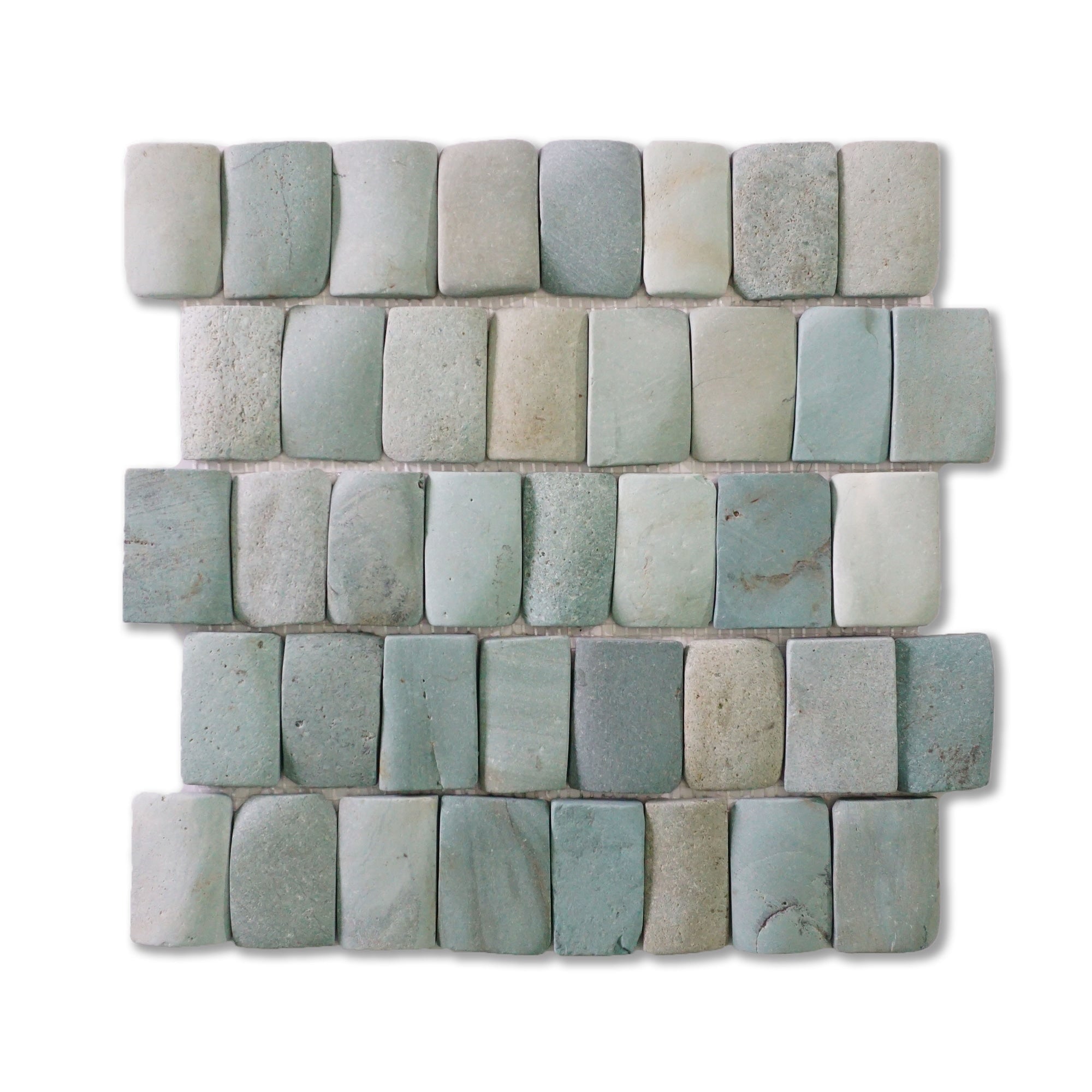 Canine Green Pebble Mosaic Tile for Wall | 5 Tiles per case