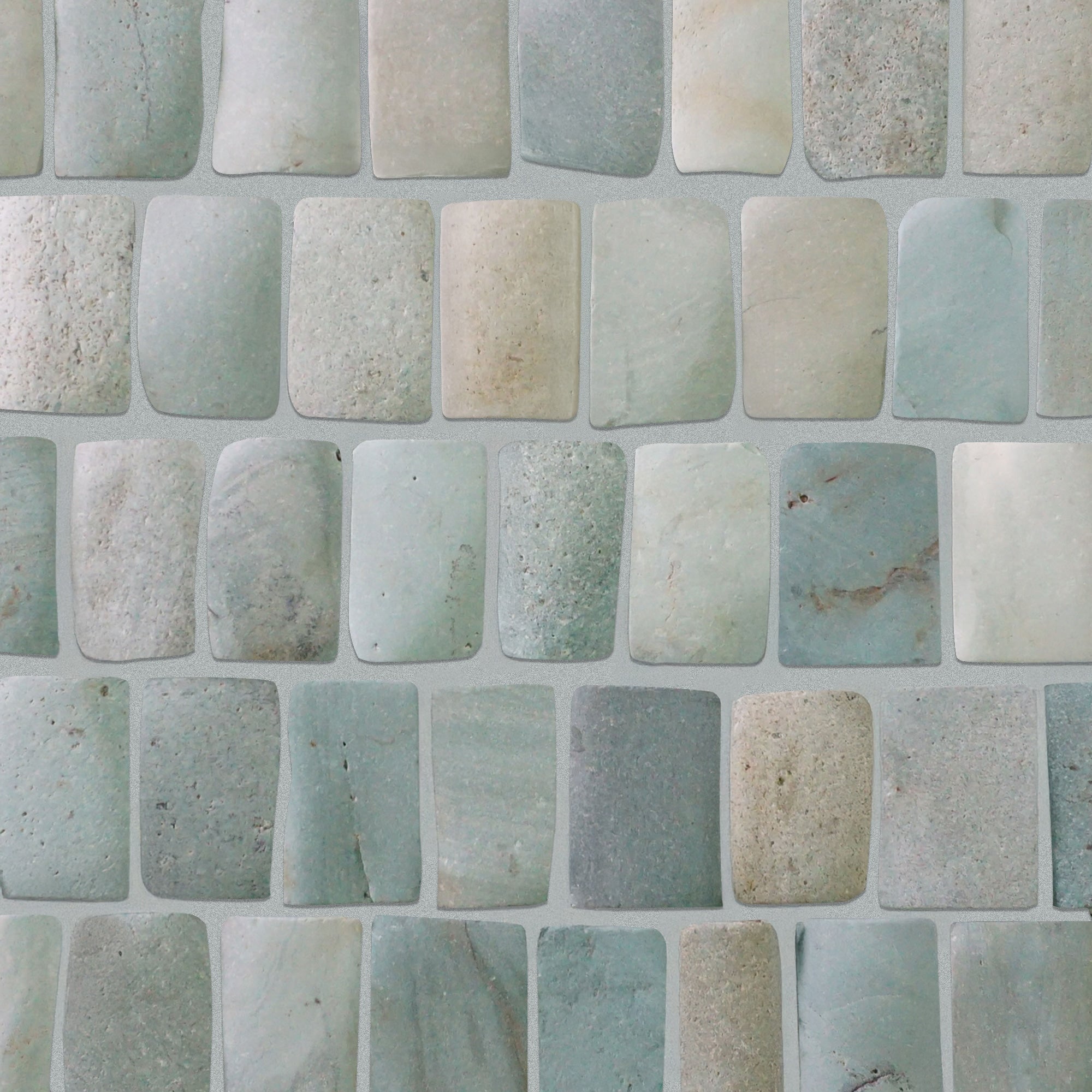 Canine Green Pebble Mosaic Tile for Wall | 5 Tiles per case