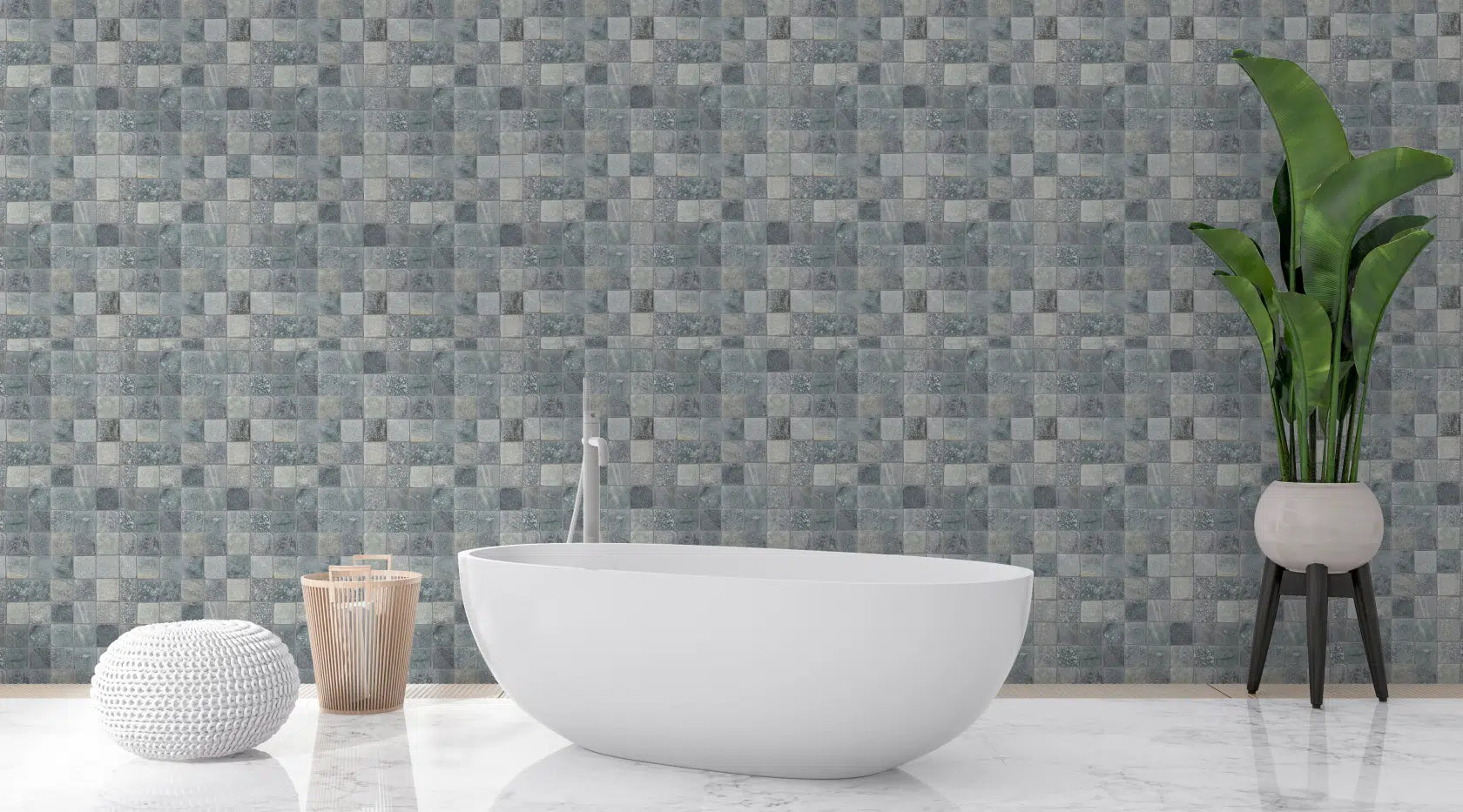 Molar 5 Sumatra Pebble Mosaic Tile for Wall | 5 Tiles per case