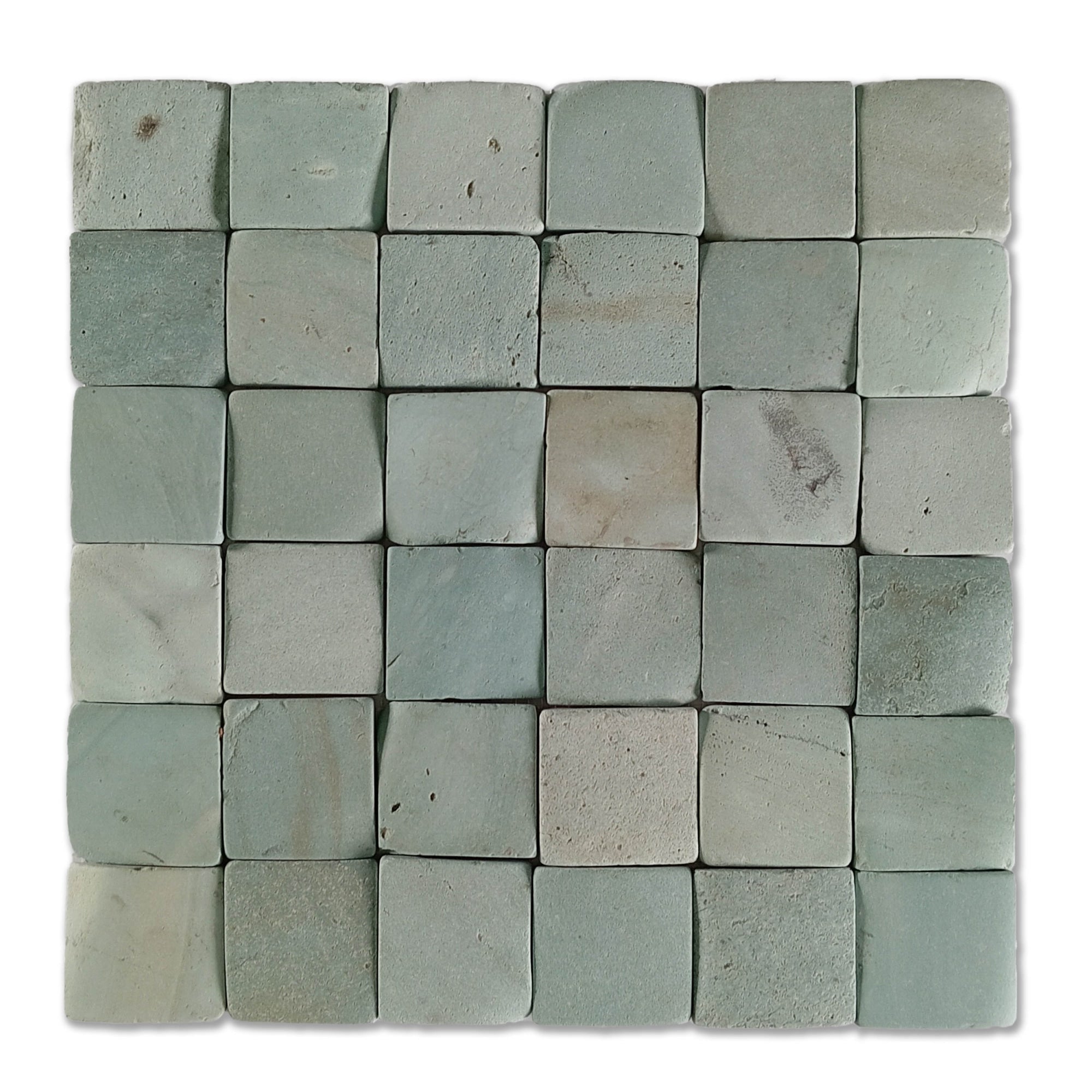 Molar 5 Green Pebble Mosaic Tile for Wall | 5 Tiles per case