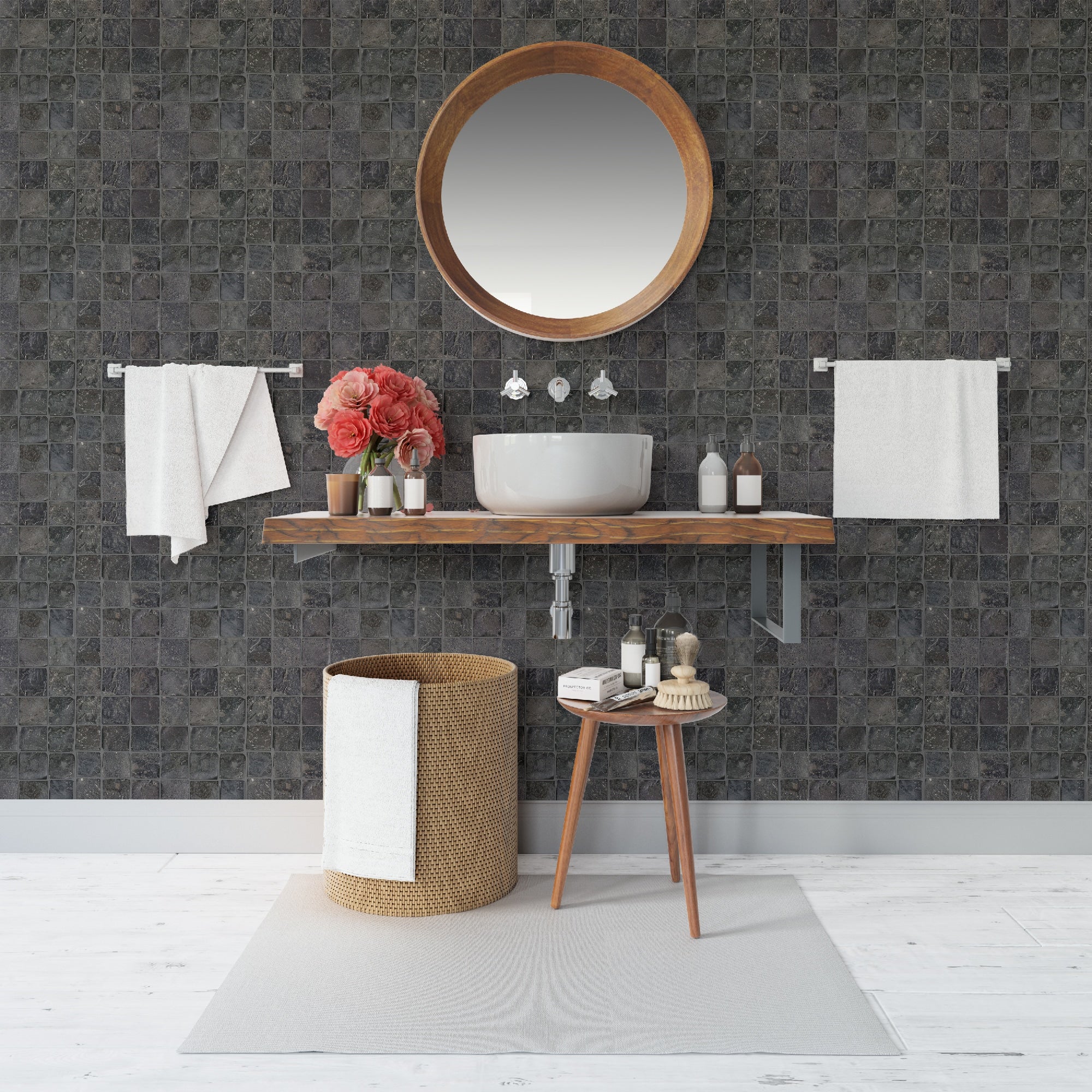 Molar 5 Alor Pebble Mosaic Tile for Wall | 5 Tiles per case