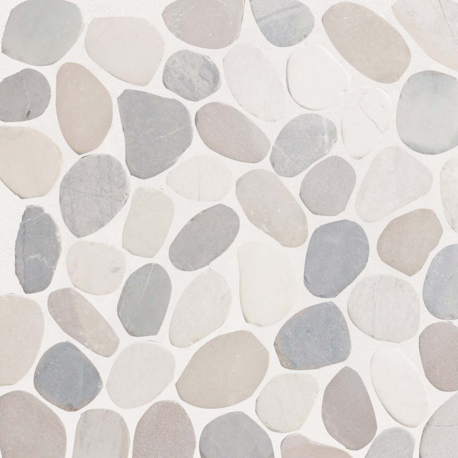 Mix Blend Sliced Pebble Mosaic Wall & Floor Tile | 5 Tiles per case