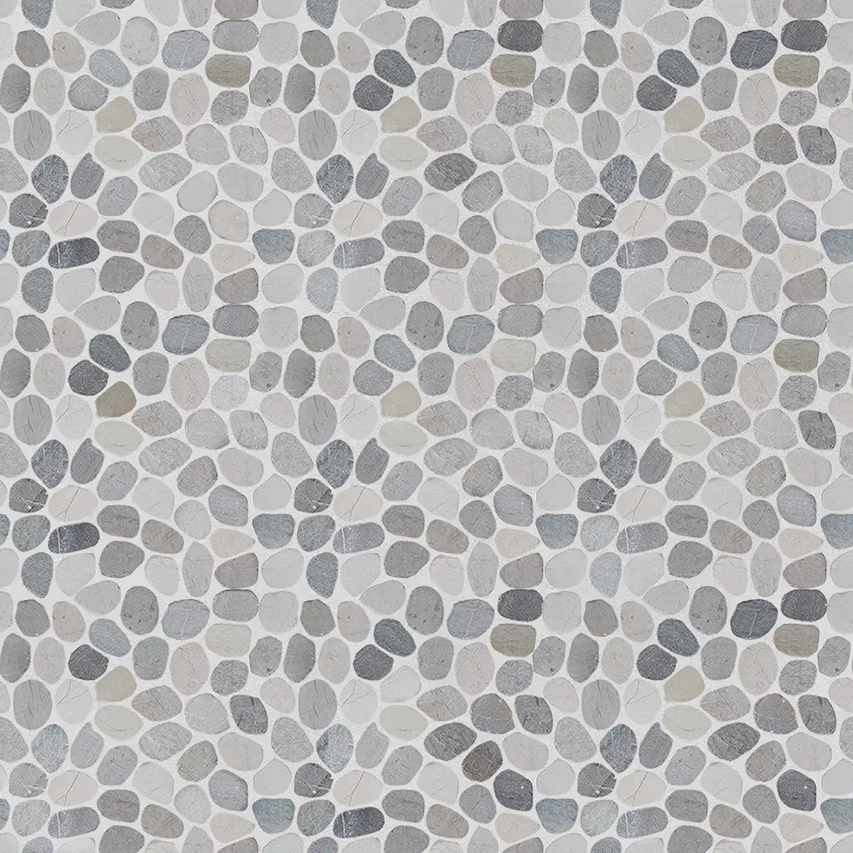 Cloud Sliced Pebble Mosaic Wall & Floor Tile | 5 Tiles per case