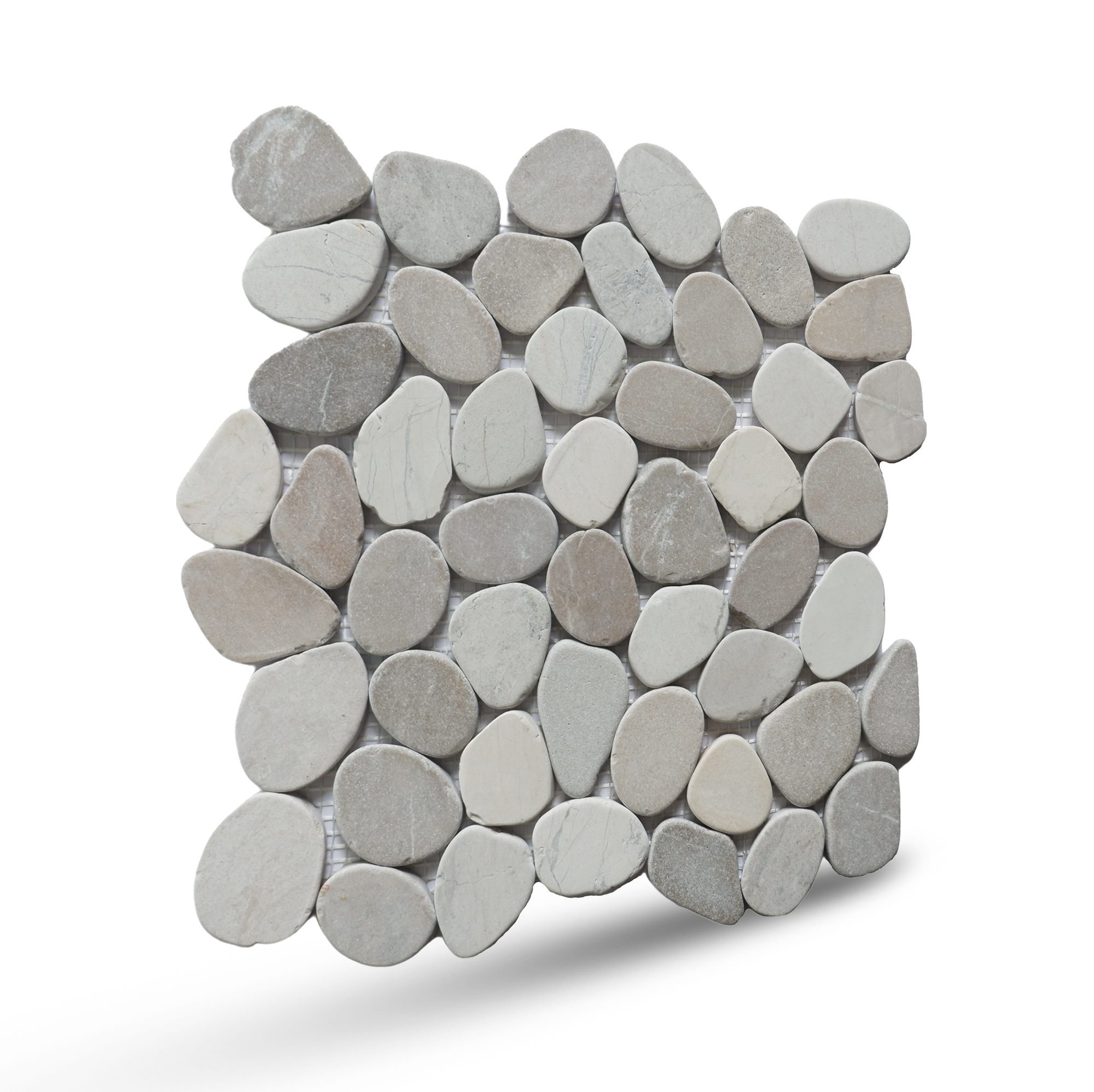 Capucino Sliced Pebble Mosaic Wall & Floor Tile | 5 Tiles per case
