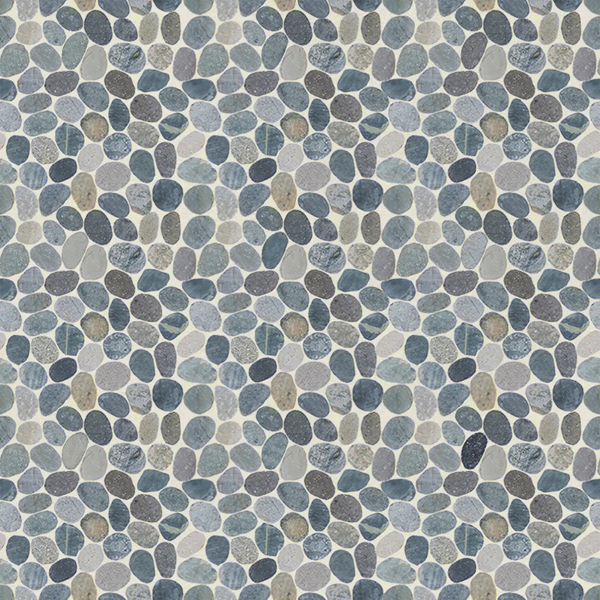 Toba Sliced Pebble Mosaic Wall & Floor Tile | 5 Tiles per case