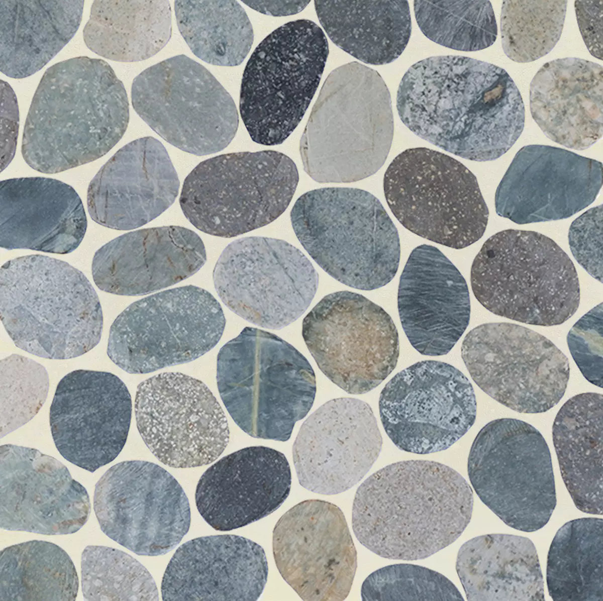 Toba Sliced Pebble Mosaic Wall & Floor Tile | 5 Tiles per case