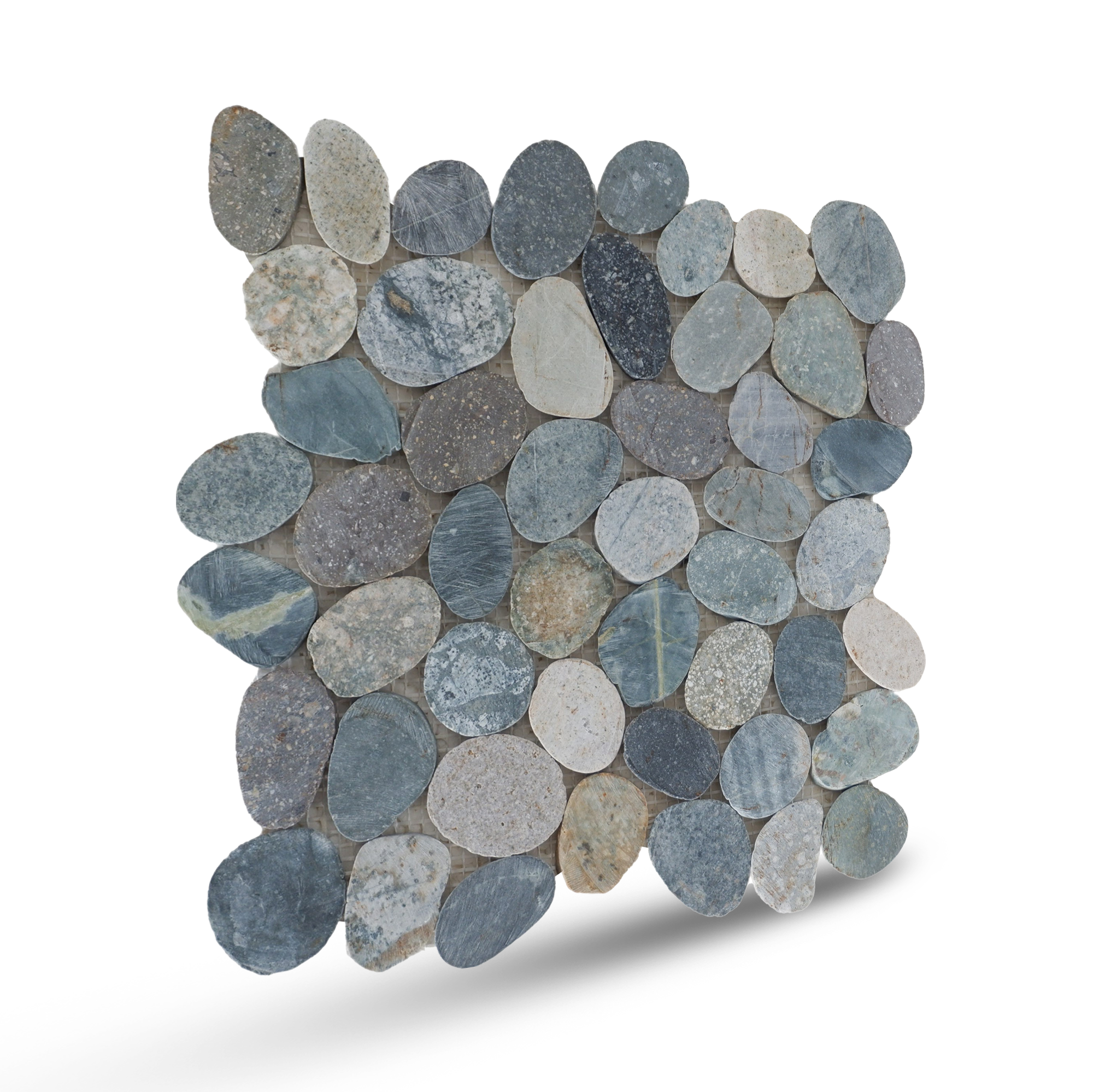 Toba Sliced Pebble Mosaic Wall & Floor Tile | 5 Tiles per case