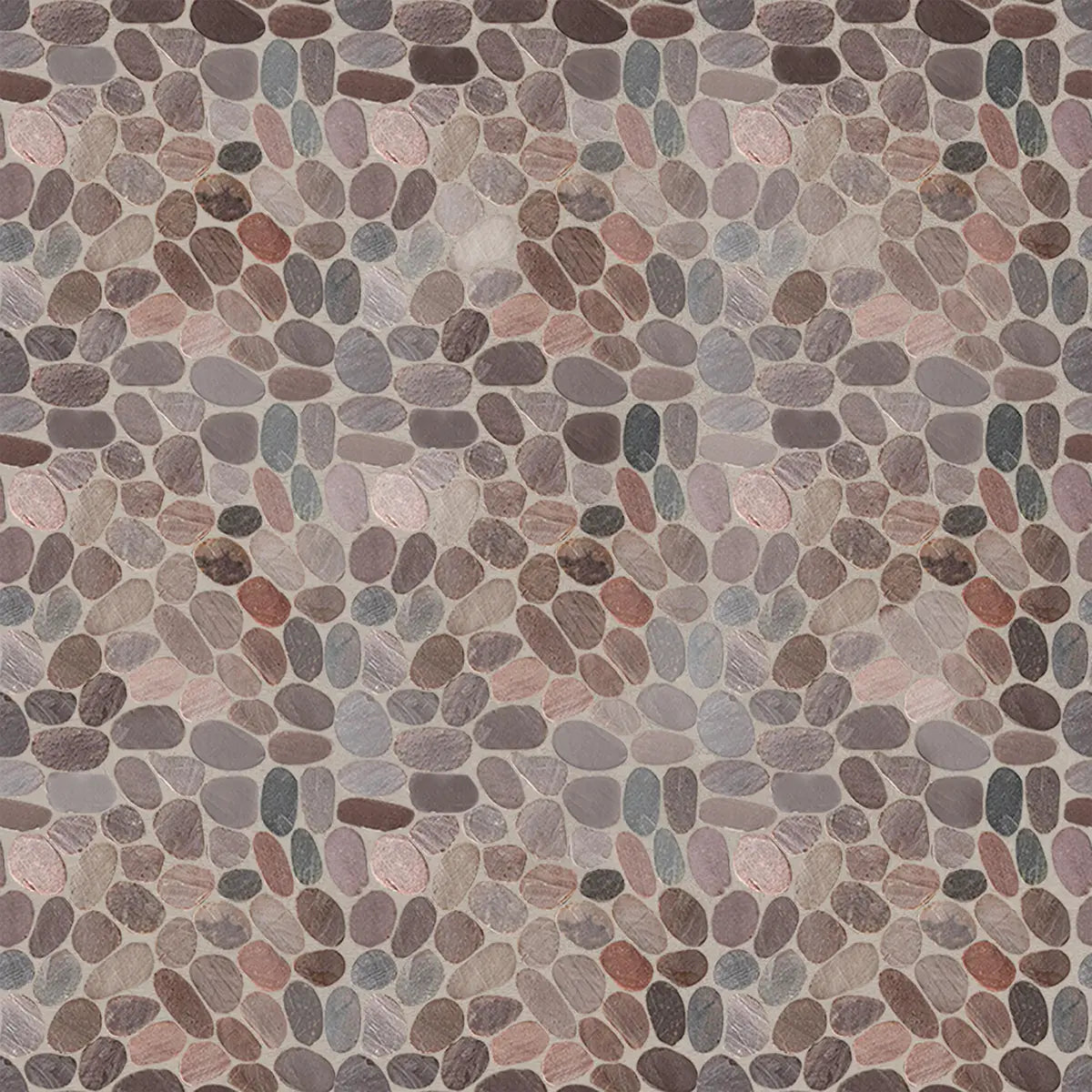 Choco Sliced Pebble Mosaic Wall & Floor Tile | 5 Tiles per case