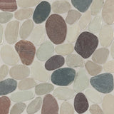 Sangria Sliced Pebble Mosaic Wall & Floor Tile | 5 Tiles per case