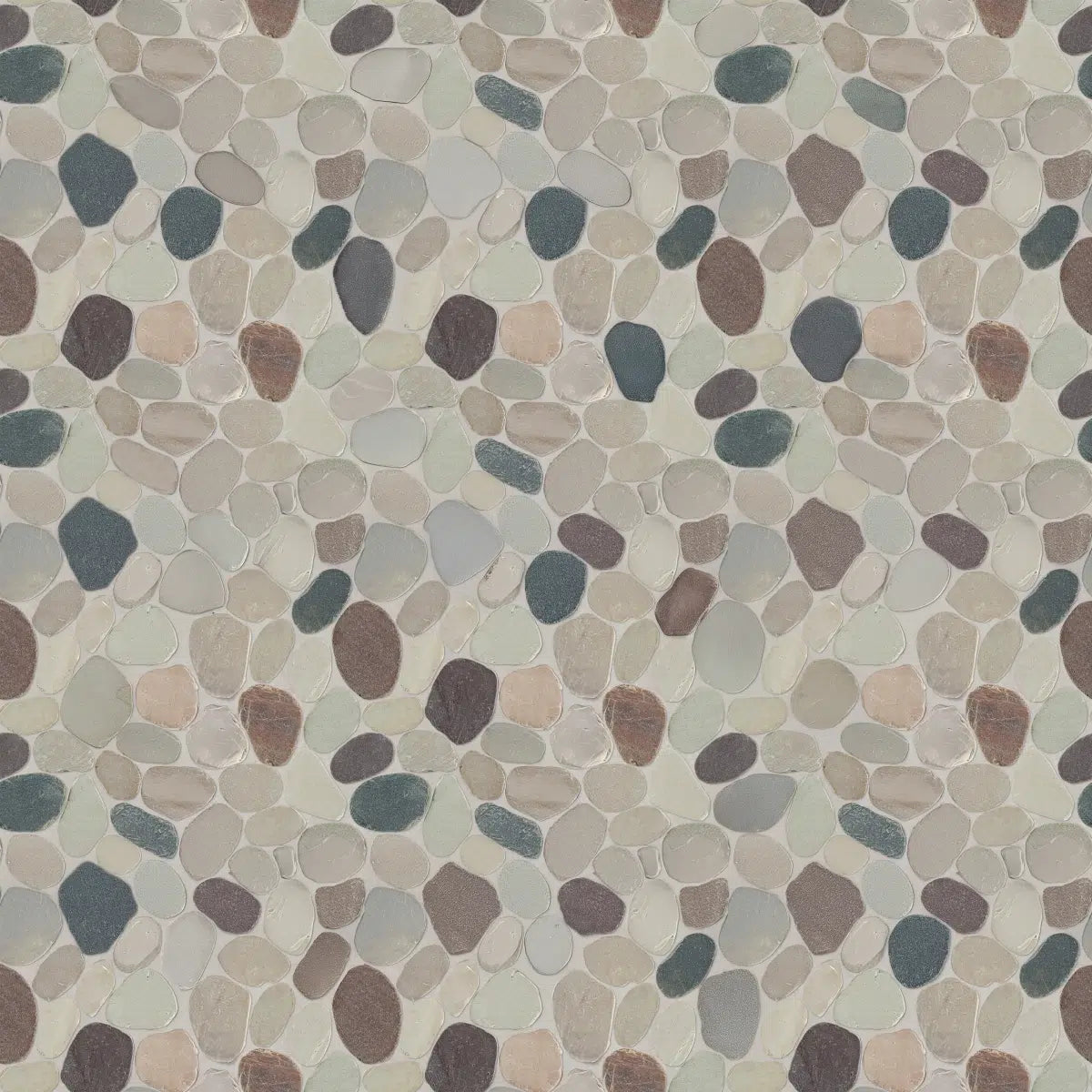 Sangria Sliced Pebble Mosaic Wall & Floor Tile | 5 Tiles per case
