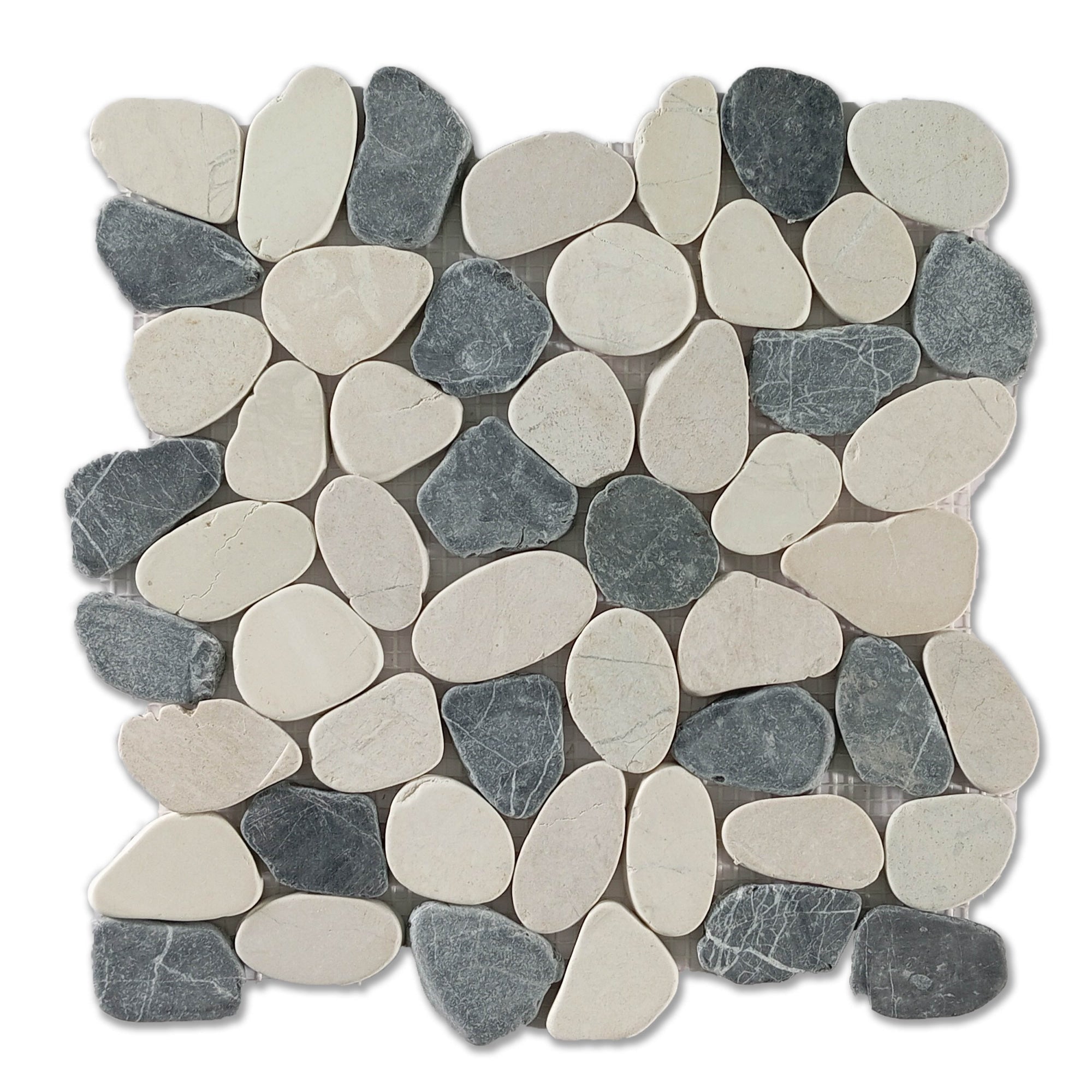 Mix Panther Sliced Pebble Mosaic Wall & Floor Tile | 5 Tiles per case