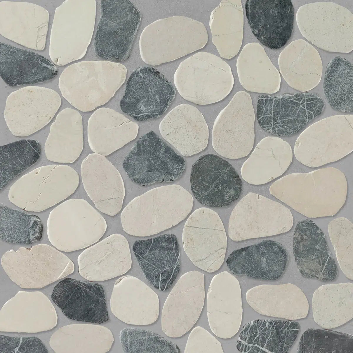 Mix Panther Sliced Pebble Mosaic Wall & Floor Tile | 5 Tiles per case