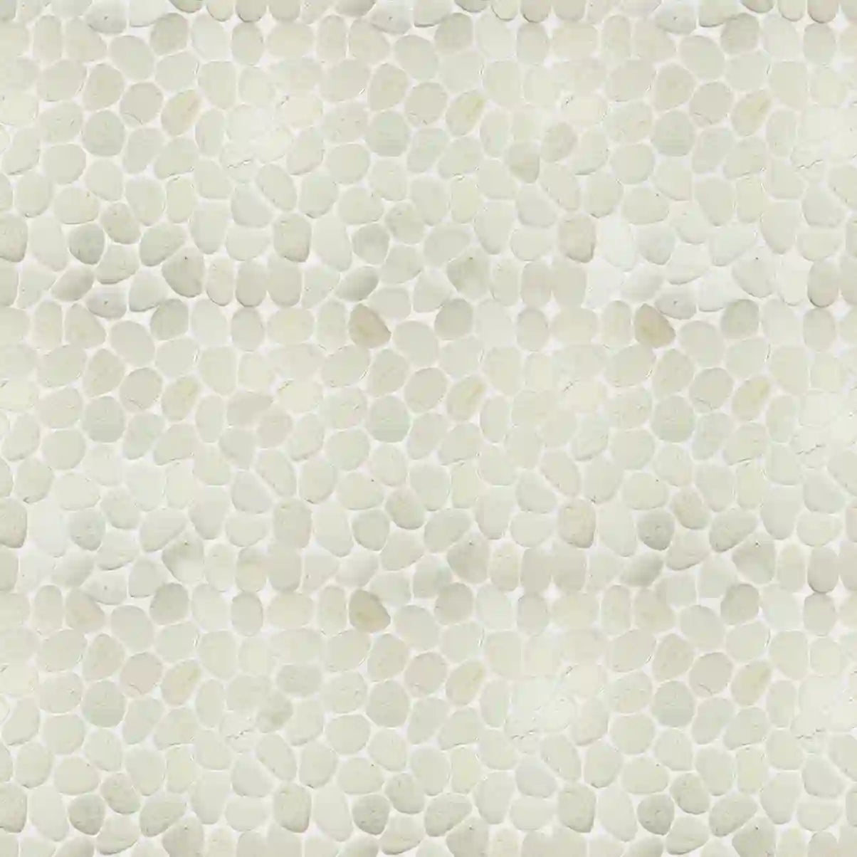 WHITE Pebble Mosaic Tile For Wall and Floor | 5 Tiles per case
