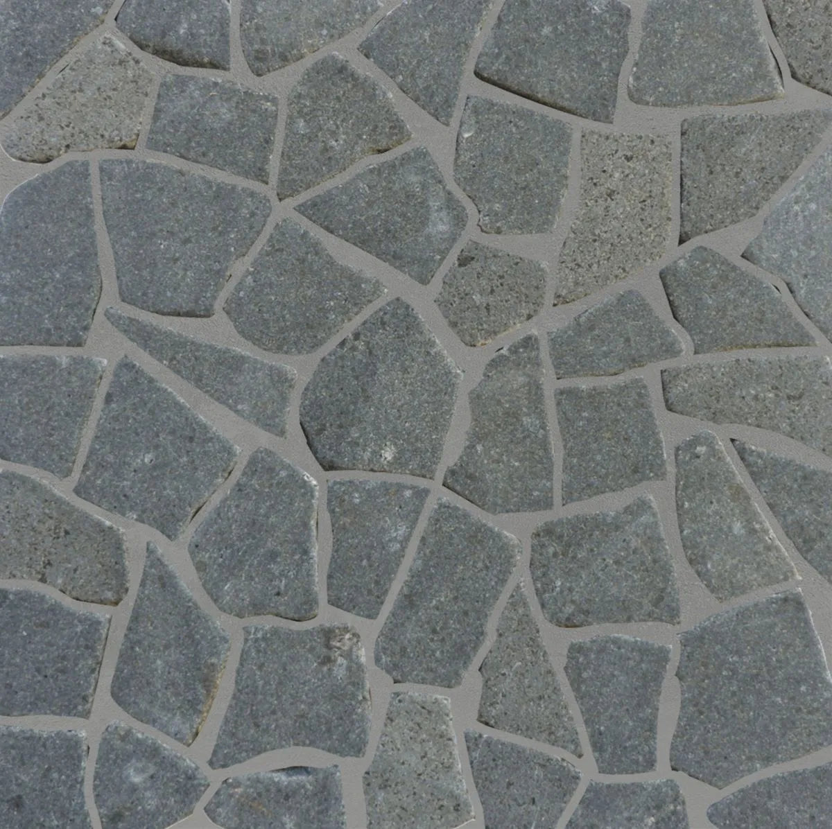 lava random tile sample close up with grout