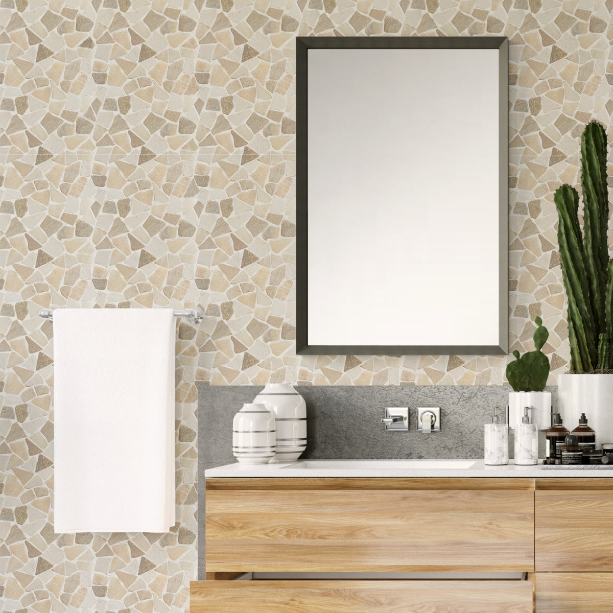 Sunset Onyx Random Irregular Mosaic Tile for Wall and Floor | 5 Tiles per case