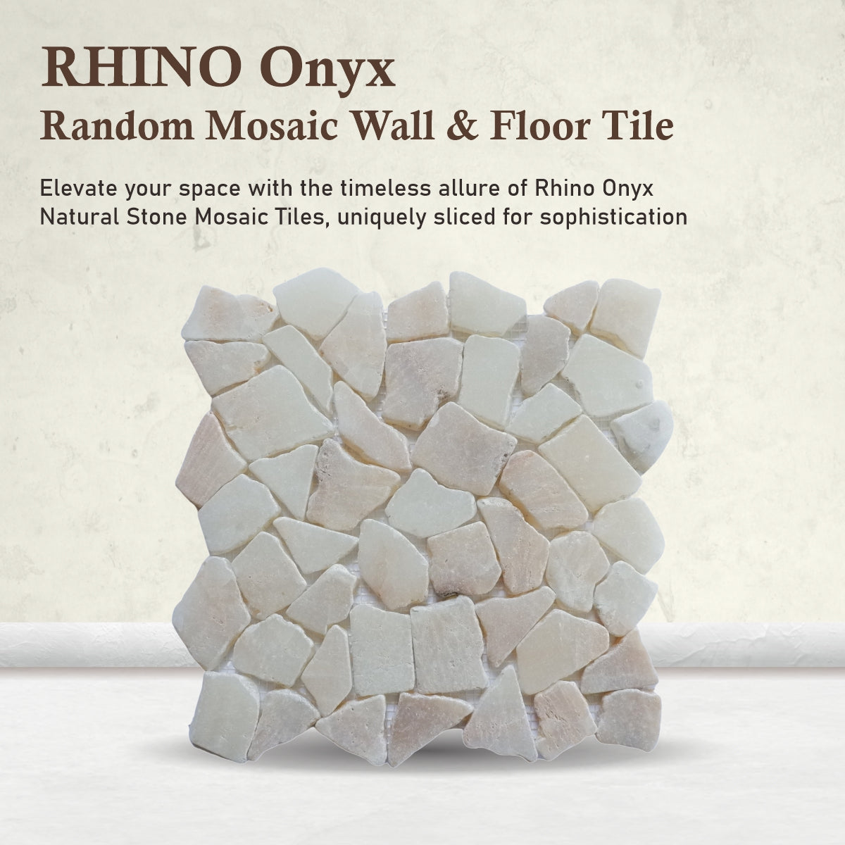 Rhino Onyx Random Irregular Mosaic Tile for Wall and Floor | 5 Tiles per case