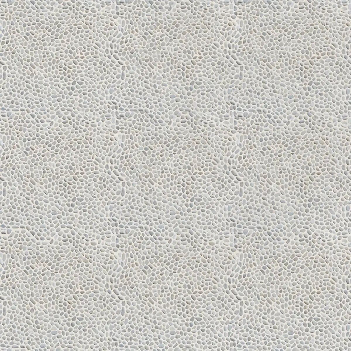 White Mini Pebble Natural Stone Mosaic Wall & Floor Tile | 11 Tiles per case