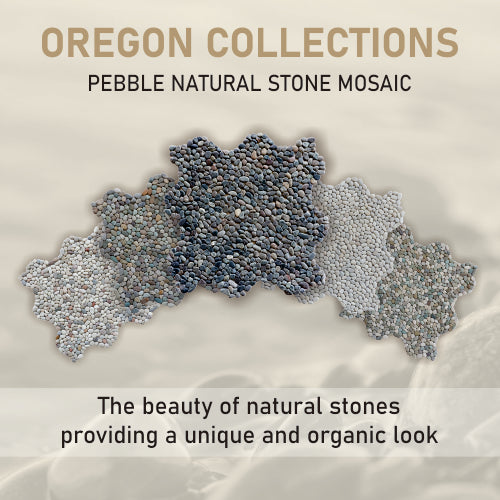 Black Mini Pebble Natural Stone Mosaic Wall & Floor Tile | 11 Tiles per case