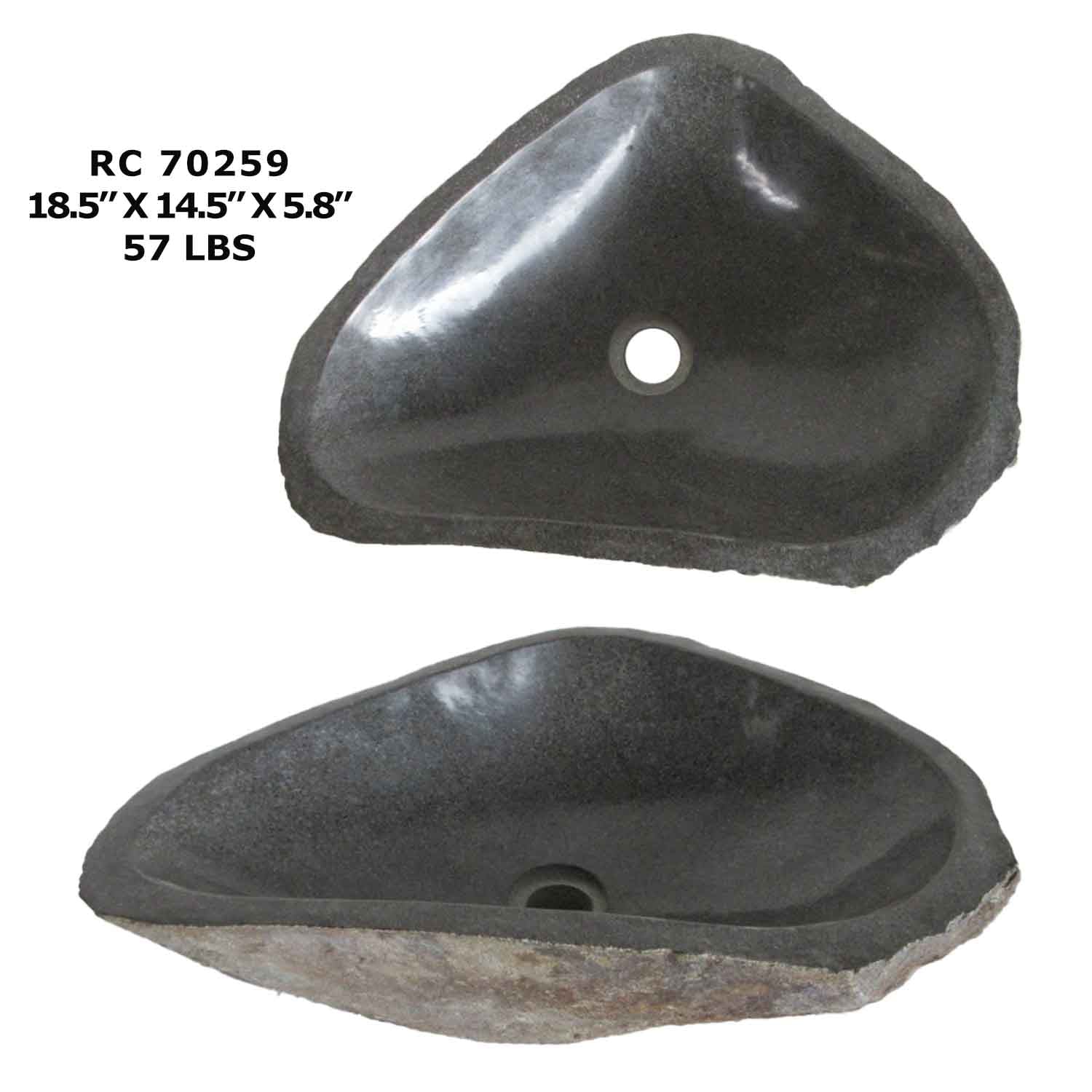 RC70259-Natural River Stone Sink Bowl for Bathroom