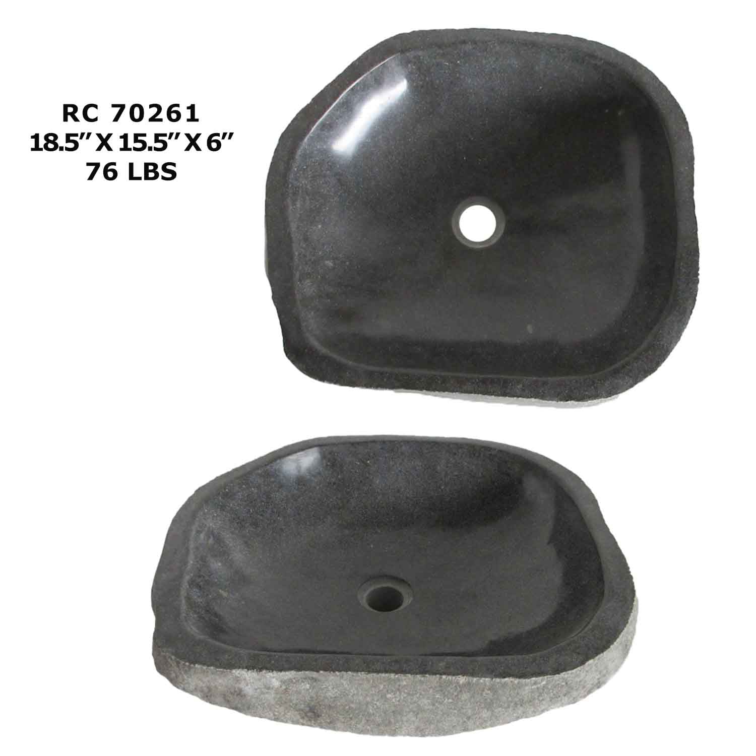 RC70261-Natural River Stone Basin Sink for Bathroom