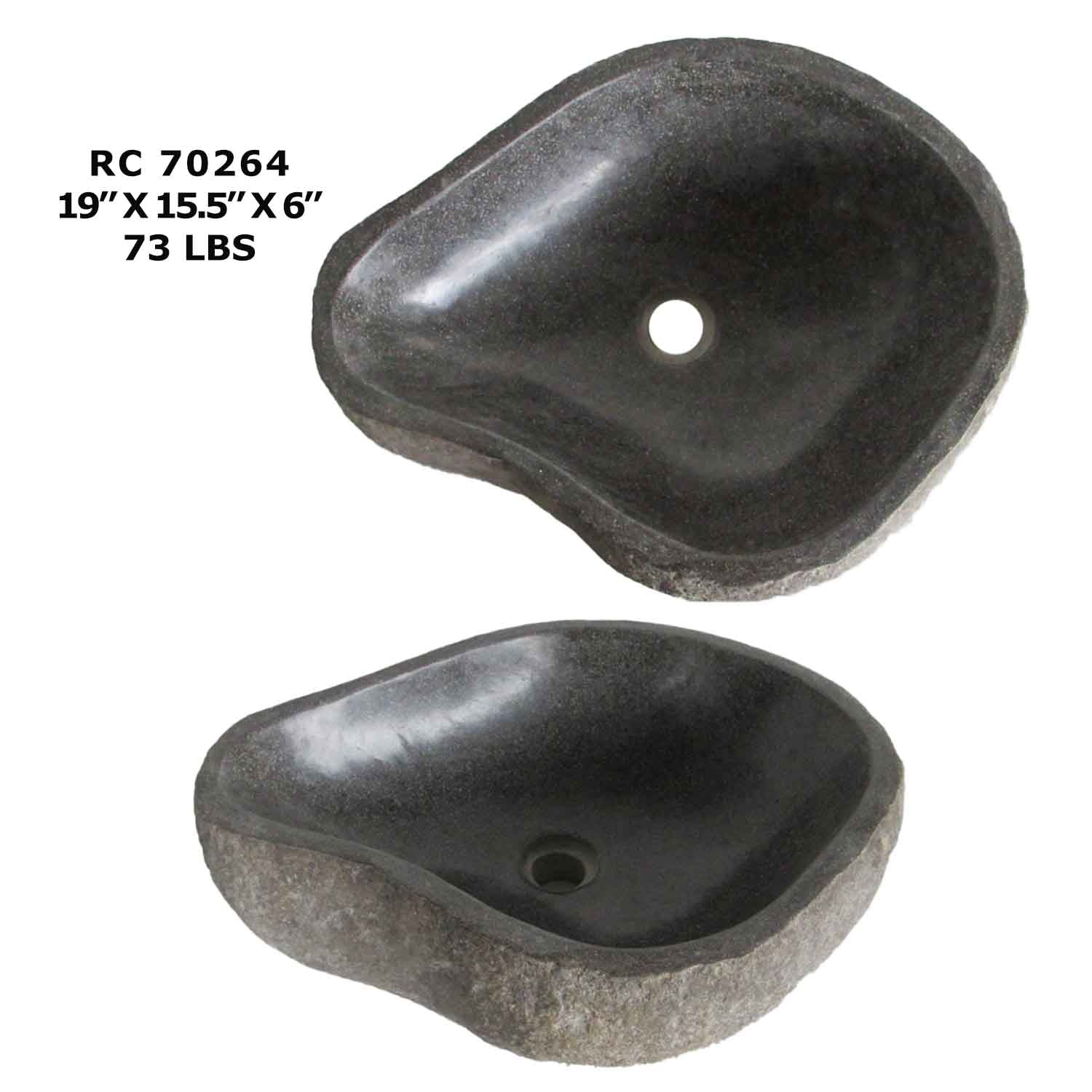 RC70264-River Stone Vessel Sink for Bathroom & kitchen