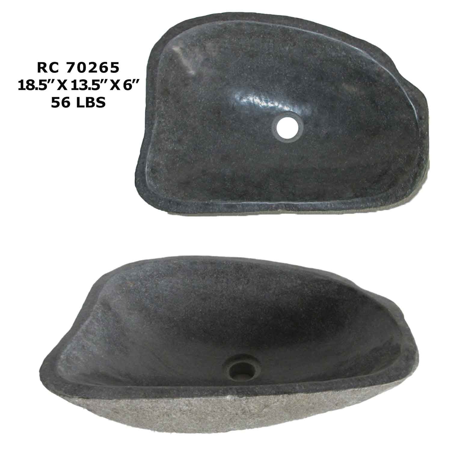 RC70265-Natural River Stone Wash Basin for Bathroom
