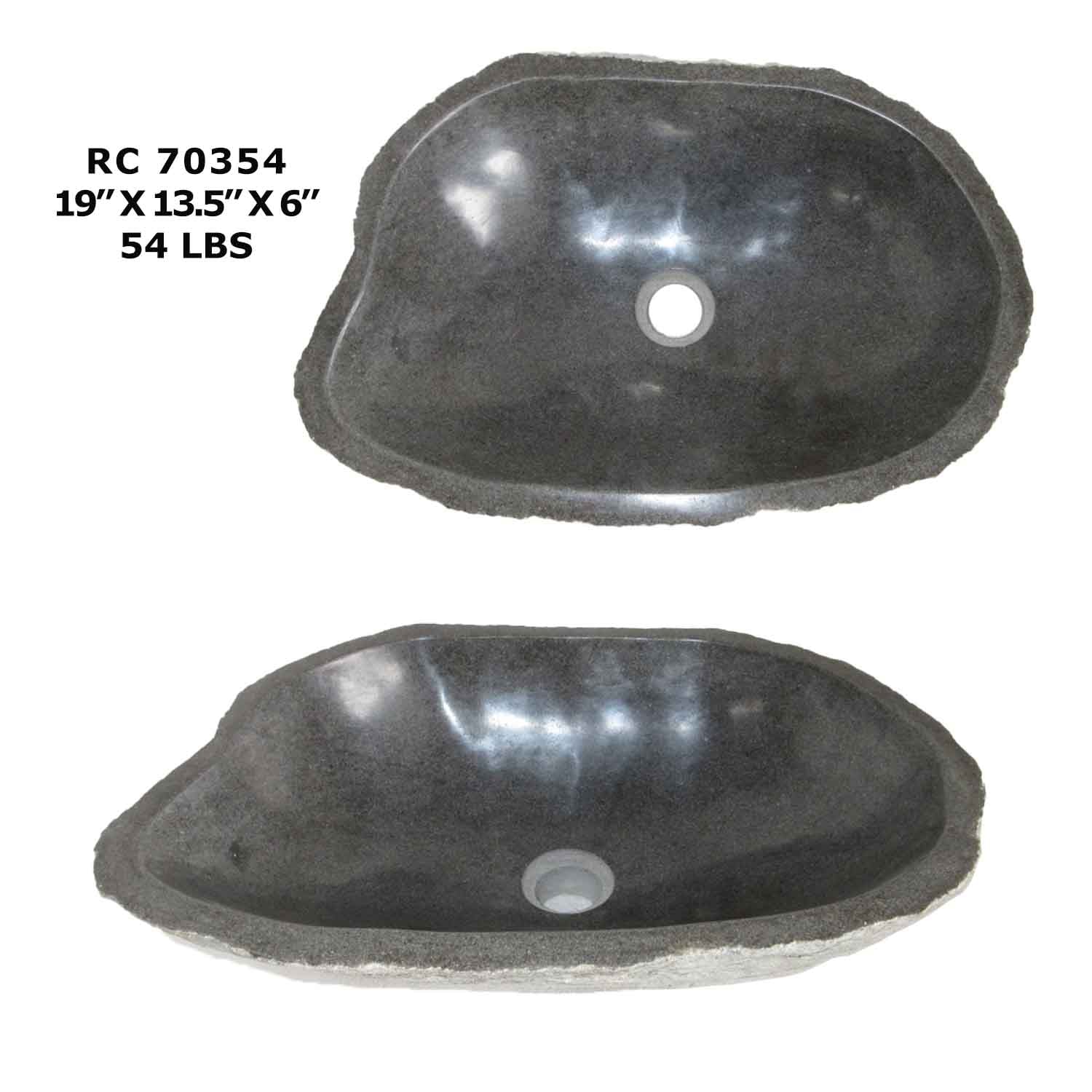 RC70354-Natural River Stone Sink Bowl for Bathroom