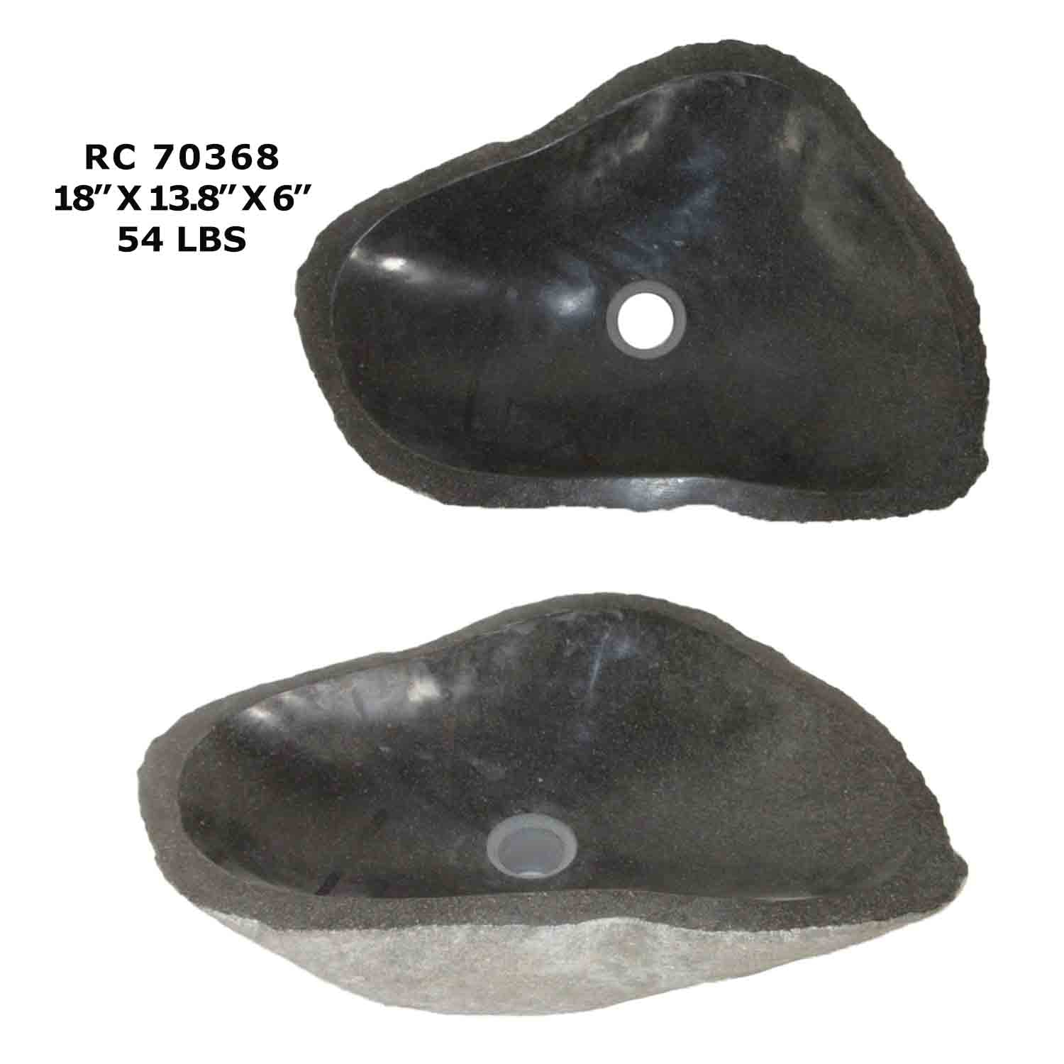 RC70368-Natural River Stone Sink Bowl for Bathroom