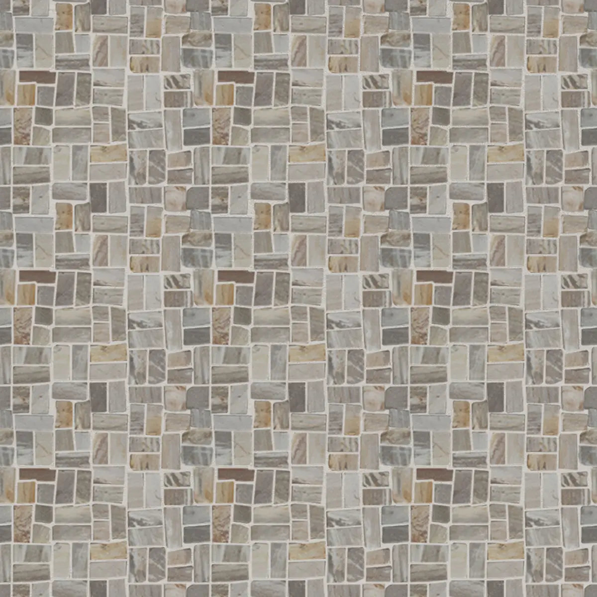 Random Petrified Wood Mosaic Floor And Wall Tile | 5 Tiles per case