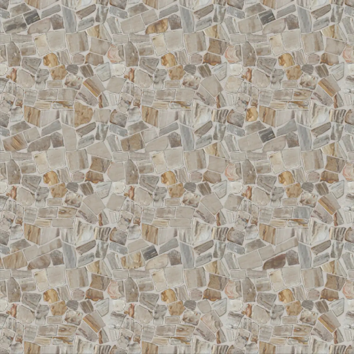 Random Petrified Wood Mosaic Wall Floor Tiles