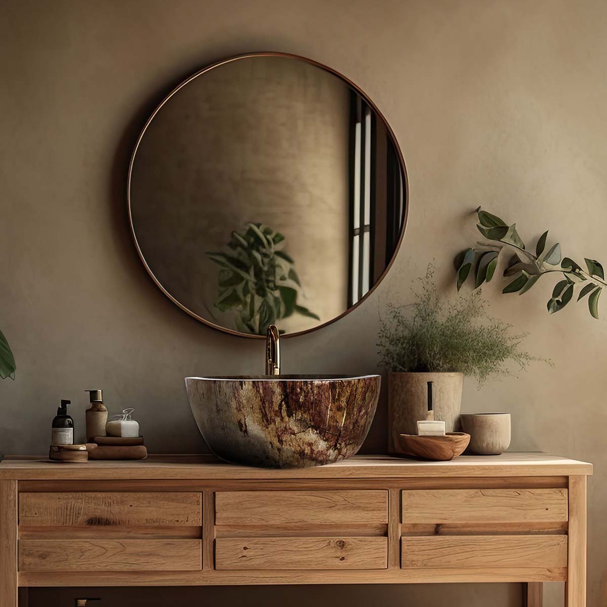 The Timeless Elegance of Petrified Wood Sinks: A Guide to Choosing the Perfect Vessel Sink for Your Bathroom