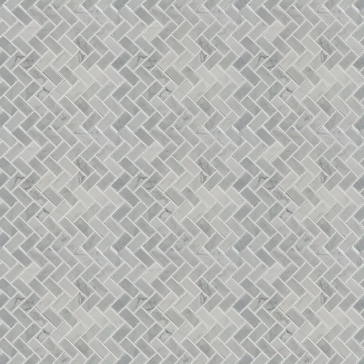 Herringbone Carrara Mosaic Wall & Floor Tile