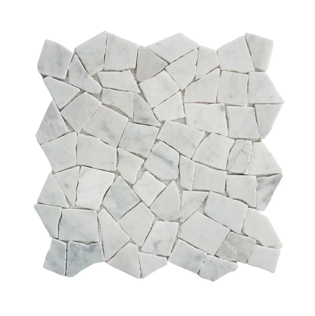 mosaic carrara tile sample without grout