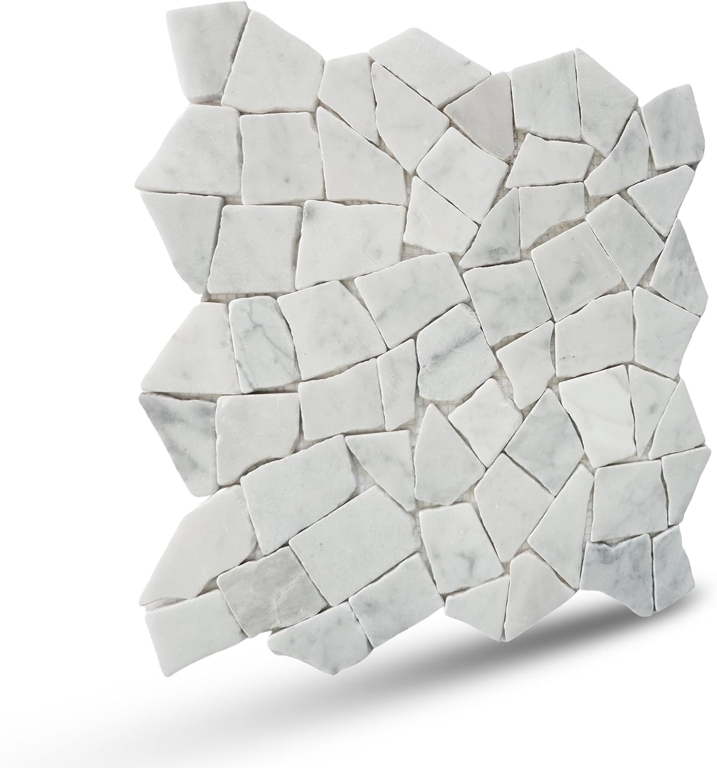 Random Mosaic Carara Wall and Floor Tile | 5 Tiles per case