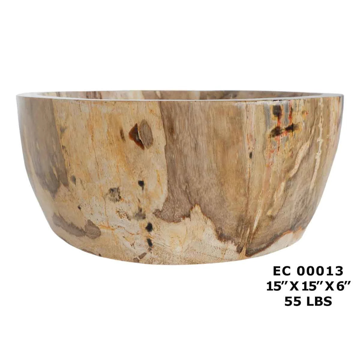 Petrified Wood Natural Stone Sink Bowls, Marble Sink for Bathroom EC00013
