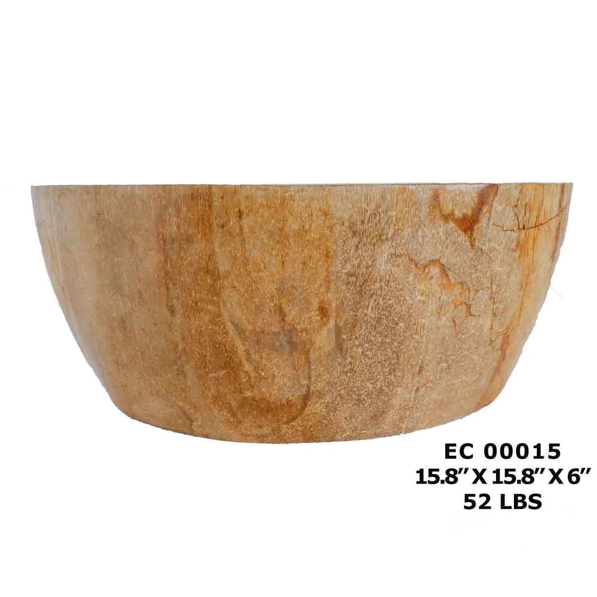 Petrified Wood Sink Basin, Natural Stone Vessel Marble Sink EC00015