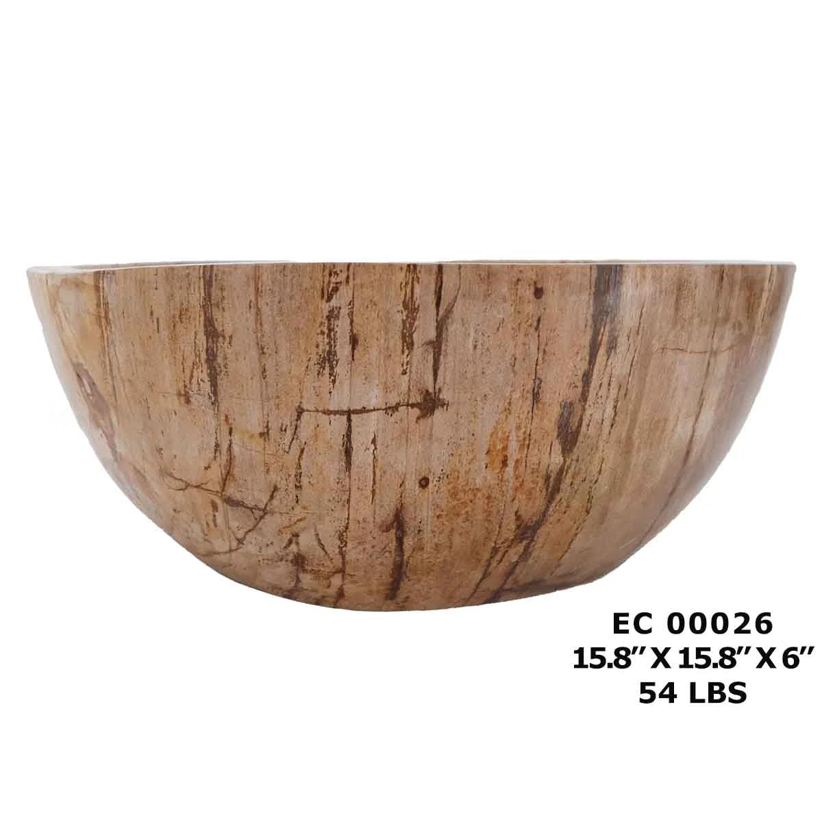 Petrified Wood Stone Vessel Sinks, Ceramic Wood Look Sinks EC00026