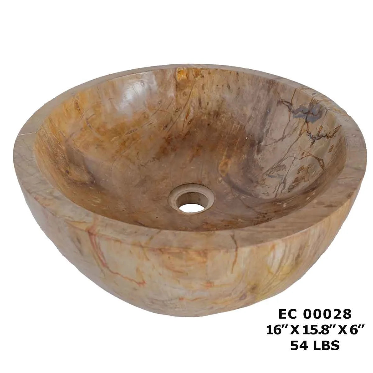 Petrified Wood Bathroom Sink Stone Basin, Bathroom Bowl Sink EC00028