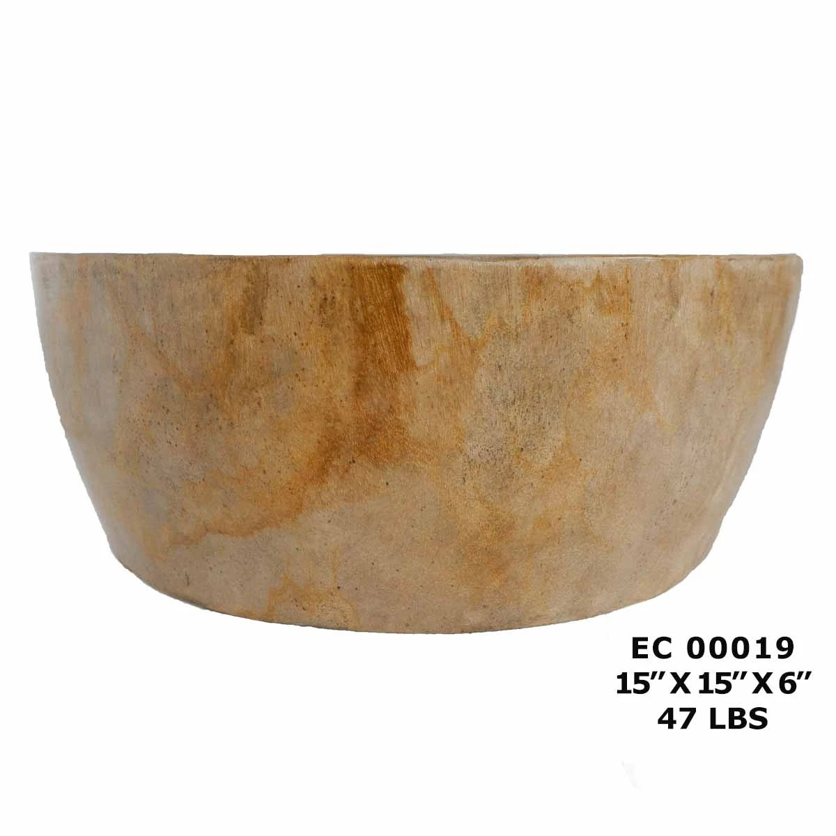 Petrified Wood Sink Bowl, Stone Bathroom Basin Sink EC00019